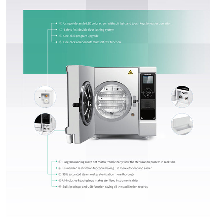 Sterilizer series European B class L-A-Foster 12L-LCD-B